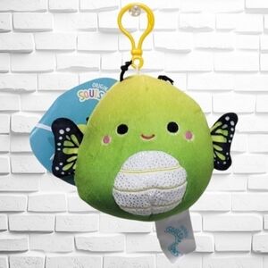 Squishmallows Kirsty Butterfly Bag Clip Keychain Green Gradient